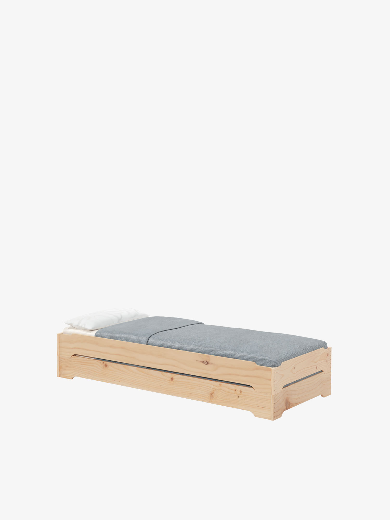 Camas Montessori de suelo de madera natural